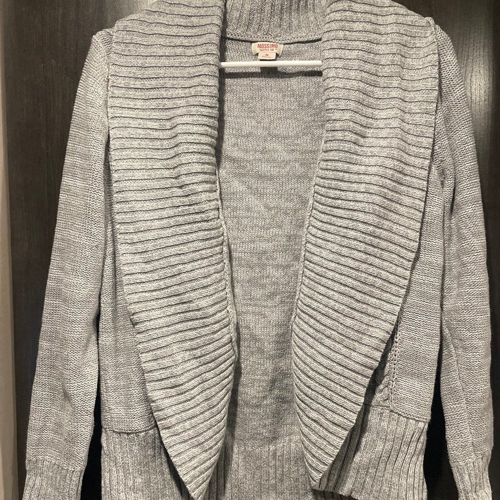 Missimo Grey Cardigan Knit Sweater
